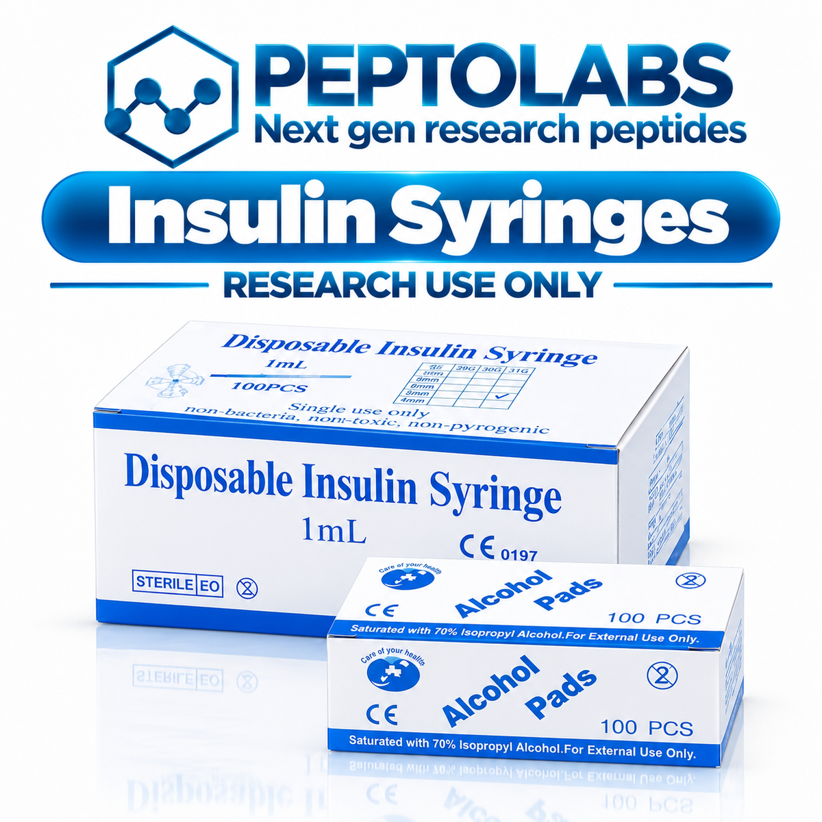 Syringes 100 + Alchohol wipes 100